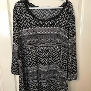 Black and white blouse